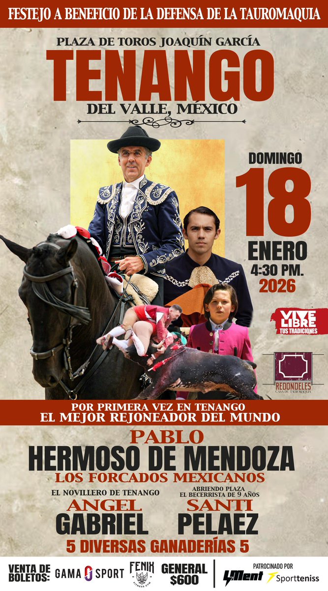 Hace 48 años en Tenango del Valle fue la 1er corrida de un grupo de Forcados Mexicanos y así se celebrará este 18 de Enero.