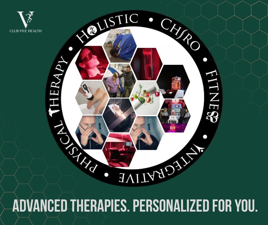clubfivehealth's tweet photo. Standard care is common. Advanced wellness is rare. 
We’re bridging the gap between elite recovery tech and your daily well-being. Experience bespoke therapy plans that actually move the needle. 
Visit us at #ClubFiveHealth and feel the difference. 

#Recovery #PersonalizedHealth https://t.co/c0n9xisIUa