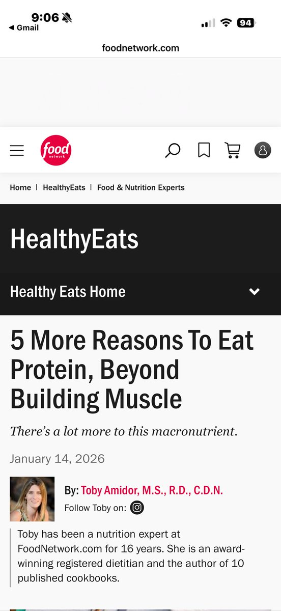 lesliebonci's tweet photo. TY @tobyamidor for having me contribute to your @FoodNetwork article on the benefits of protein beyond building muscle. The #proscription to help with appetite, immune system functioning, wound healing are some of the reasons for feeling the love for protein. #fuelsofengagement https://t.co/AvwP4KLxkk