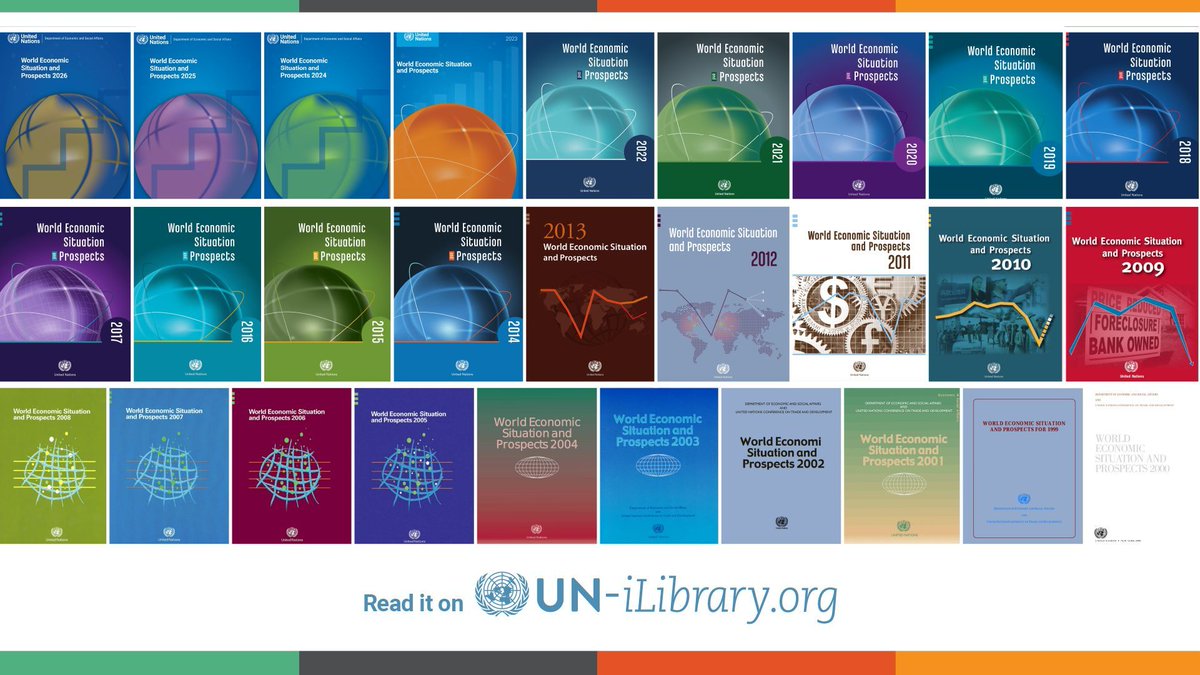unpublications's tweet photo. The @undesa World Economic Situation and Prospects Report series is the definitive report of the @un on the state of the world economy. #UNiLibrary now offers the complete series going all the way back to 1999: https://t.co/FsyilXc2bS https://t.co/B6LcGHra36