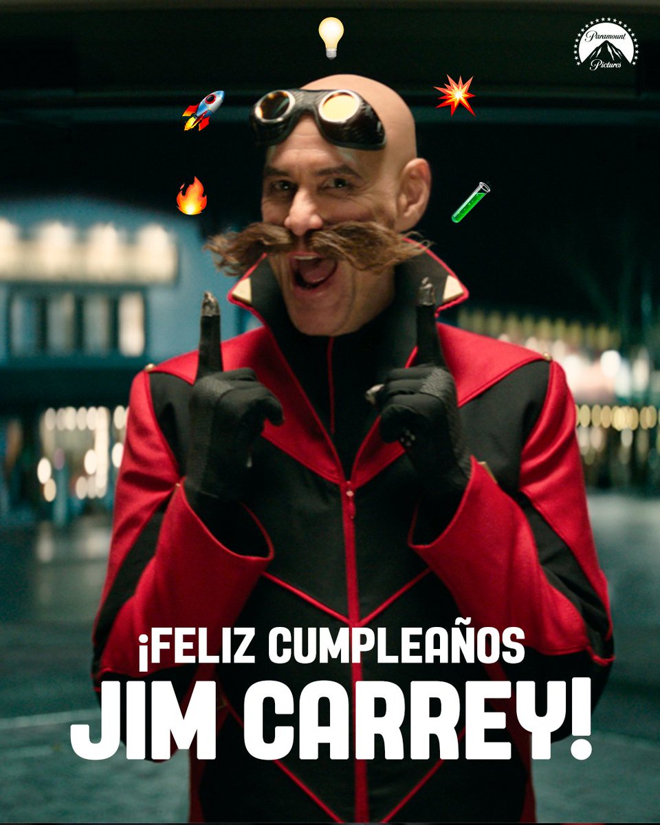 paramount_spain's tweet image. ¡Feliz cumpleaños al genial Jim Carrey! 🎂 

Sobre su experiencia en #Sonic hizo esta interesante reflexión: 

"Cuando estamos haciendo la secuencia de acción donde hago de una mantis religiosa gigante y un escorpión durante tres días seguidos con un traje de 22 kilos me…