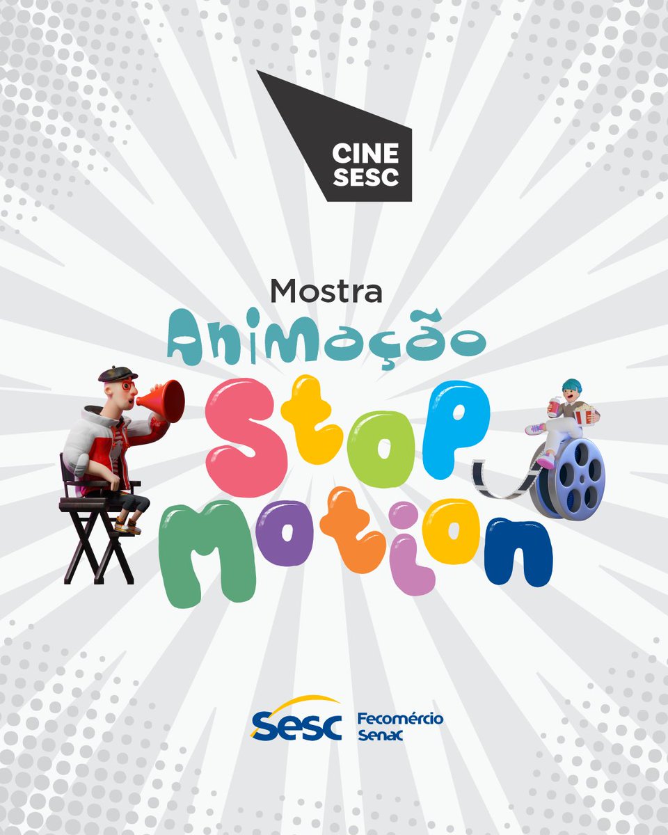Preparamos uma mostra imperdível para quem gosta de animação. Venha se encantar com esses clássicos em Stop Motion! 🎬

🎟️ Sessões gratuitas toda quinta-feira, às 19h30, no CineSesc em Palmas, Araguaína e Gurupi.

Confira a programação completa aqui: sescto.com.br/noticia?id=107…