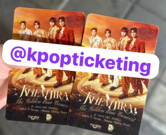 kpopticketing's tweet photo. WTS | ขาย  
⭕️บัตร 5,500 ของวันที่ 17 โซน SG 
⭕️ภายใน 5 แถวแรก
⭕️ผลประโยชน์ทั้งหมด
⭕️เจอกันเรียบร้อย เข้าห้องโถงด้วยกัน

#KhemjiraConcert 
#KhemjiraTheGoldenTimeConcert 
#เขมจิราที่อิมแพค 
#เขมจิราต้องรอดseries
#เสาร์13นี้กดบัตรคอนเขมจิรา https://t.co/GrRL1nsQmh