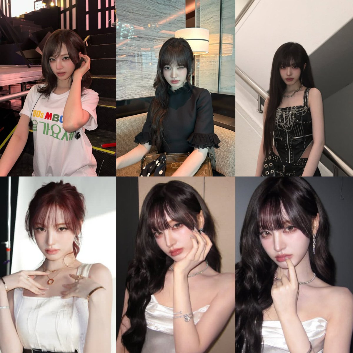 Dy_kimdobby's tweet image. we all know that "jang wonyoung's makeup"
Liz's poses before and after being asked to be Jang Wonyoung 
He who always smiles when taking photos, and now Jang Wonyoung's expression...