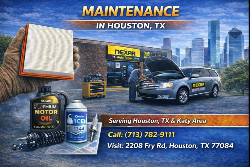 NexarAuto1's tweet image. 🚗🔧 Car Maintenance Near Houston &amp;amp; Katy TX
Stay ahead of breakdowns with routine maintenance at Nexar Auto Repair. Oil changes, brake checks, &amp;amp; more — honest, reliable service.
🌐 nexarautorepair.com
📍 2208 Fry Rd, Houston, TX
📞 (713) 782-9111
#CarMaintenance #HoustonAuto