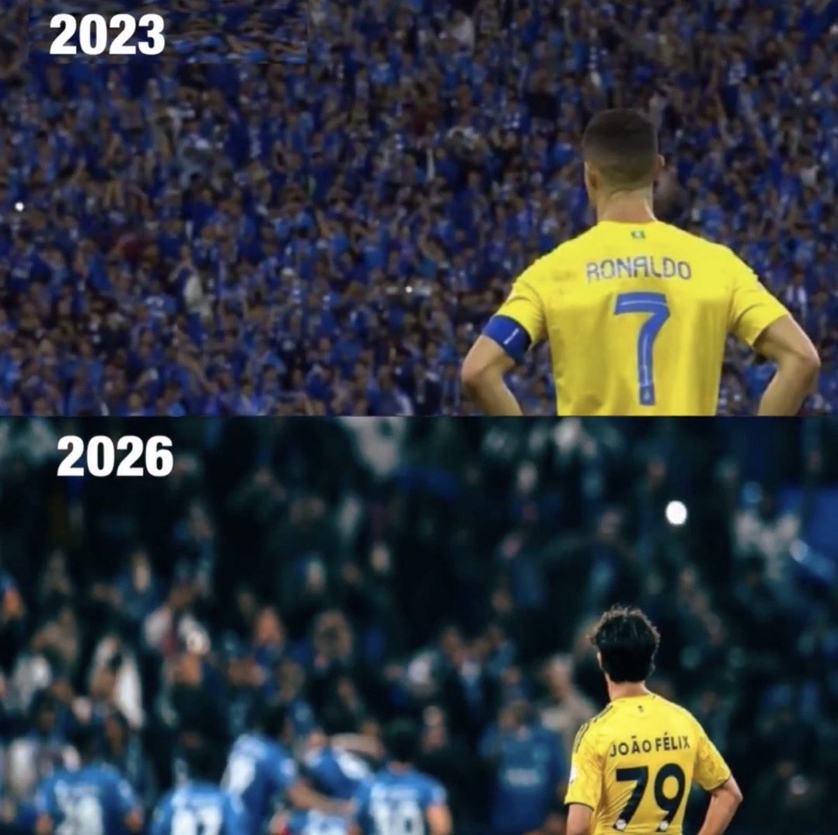 مايين الصورتين ثلاثة أعوام للهلال وثلاث سنوات للنصر