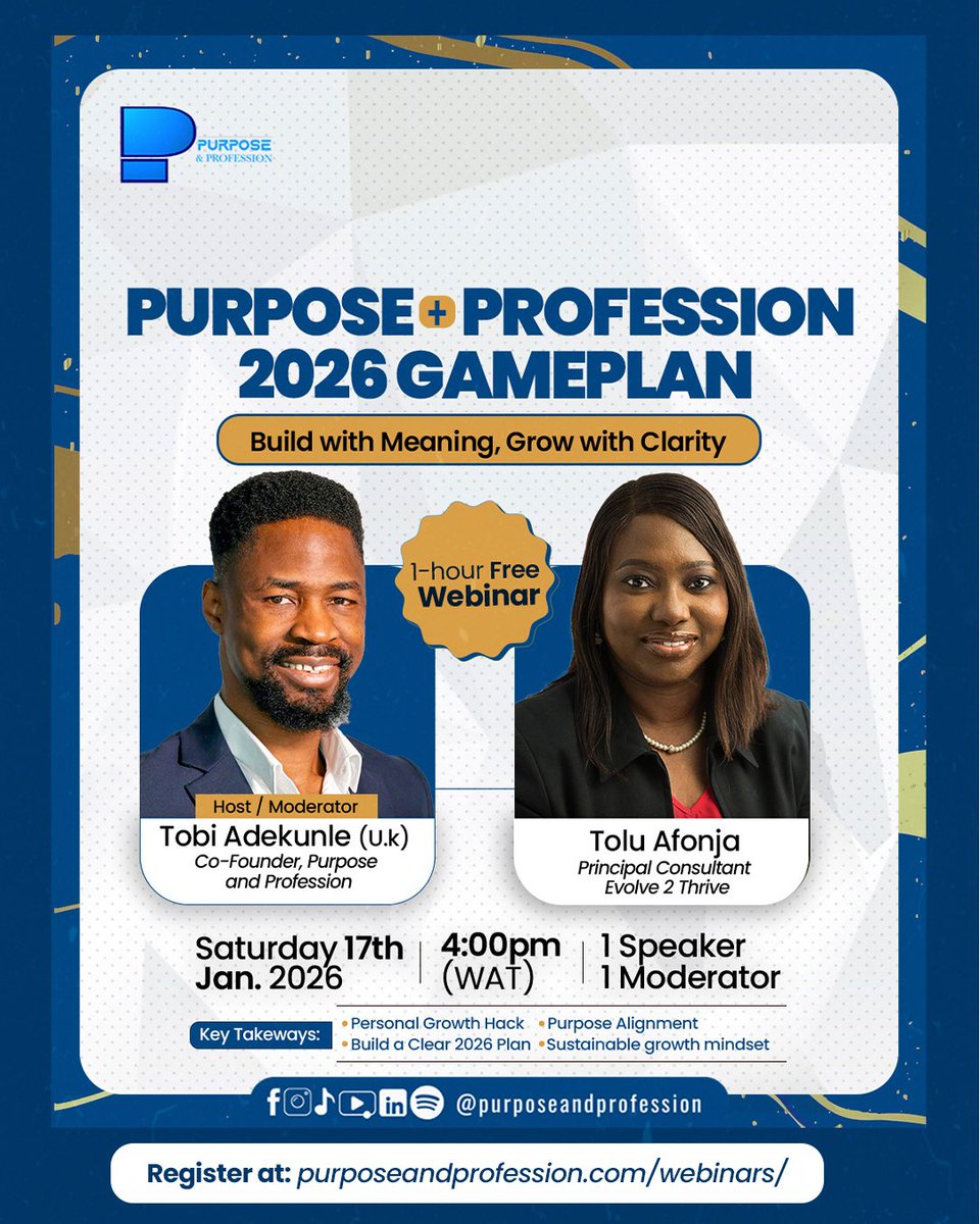Purpose and Profession tweet media