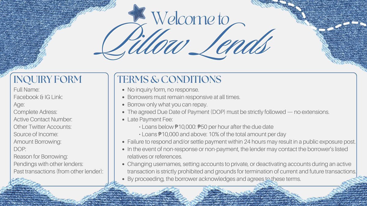 Pillow Pautang Open tweet media