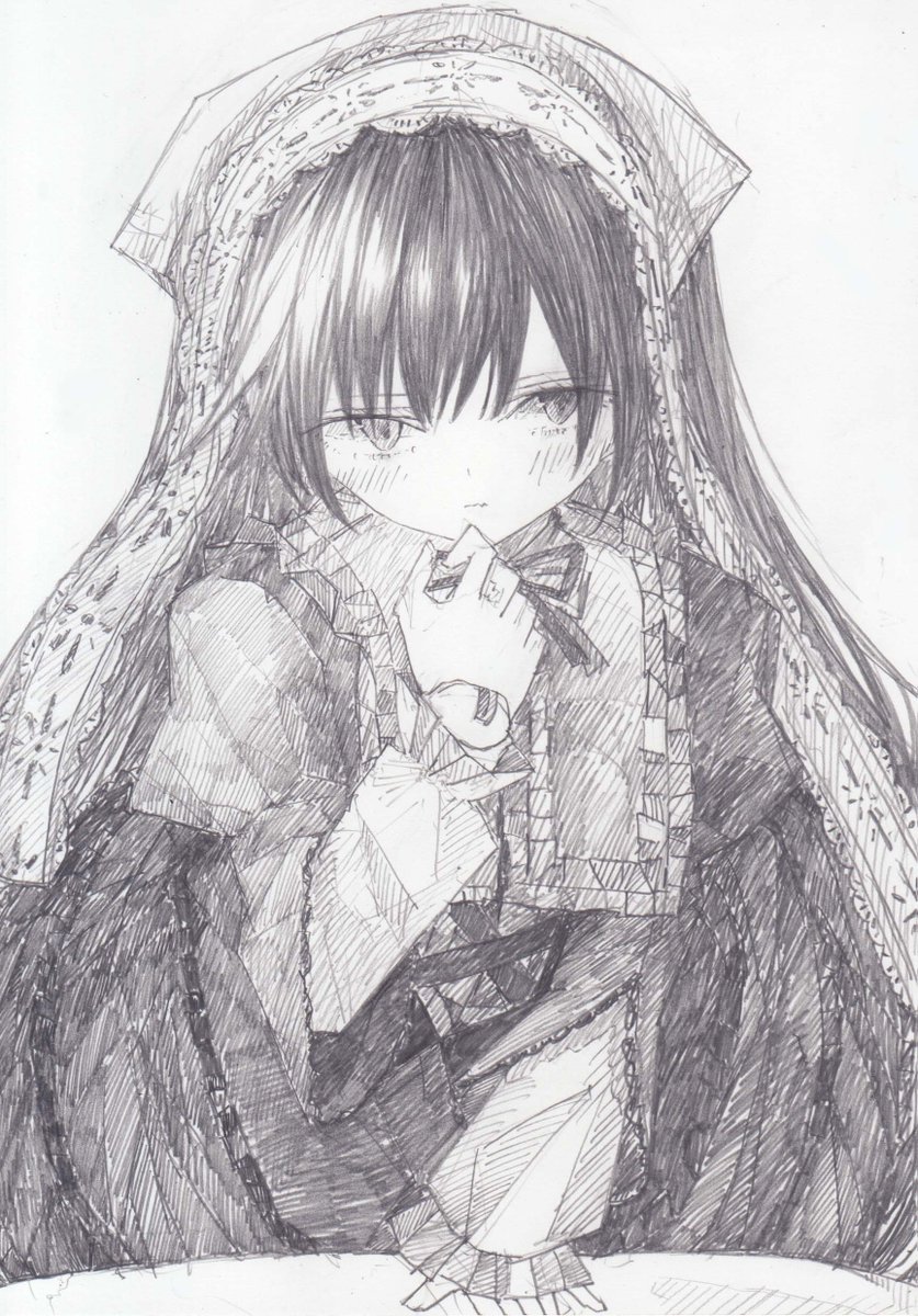 シャーペンで描きました ローゼンメイデンから翠星石です #ローゼン