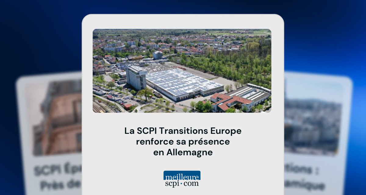 La SCPI Transitions Europe, gérée par Arkéa REIM, acquiert un site de recherche et développement technologique de 25 497 m² à Rosenheim, au sud de Munich.
meilleurescpi.com/actualites/la-…
🔔 Communication à caractère publicitaire 🔔