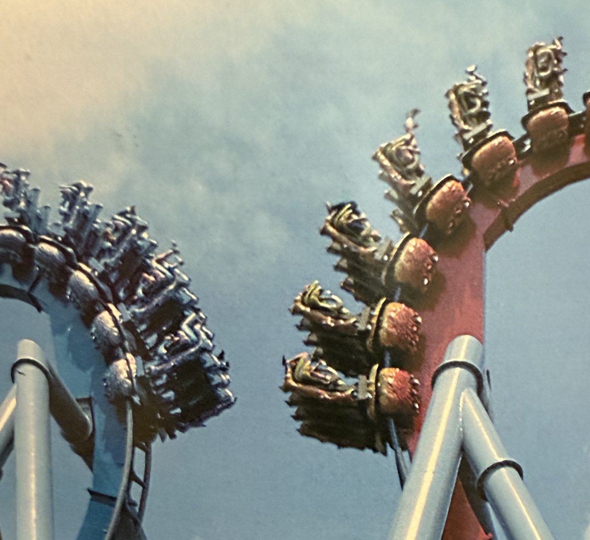 Cool shot of Dueling Dragons doing its thing. Islands of Adventure. #universalorlando