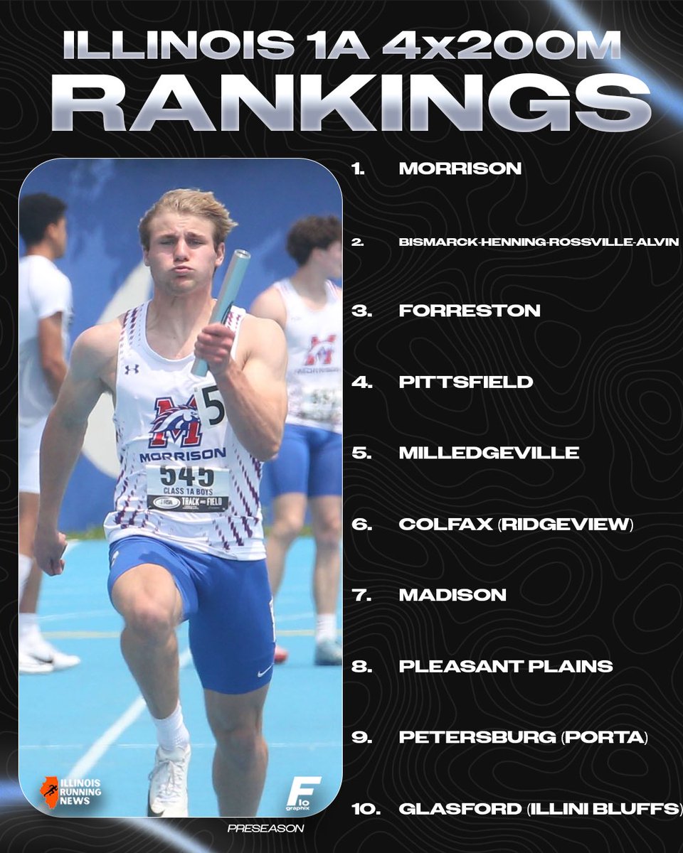 IllinoisRunNews's tweet photo. Check out our Boys 4x200m Previews!

https://t.co/83R2QJuXcW https://t.co/fj8PmjHQLm