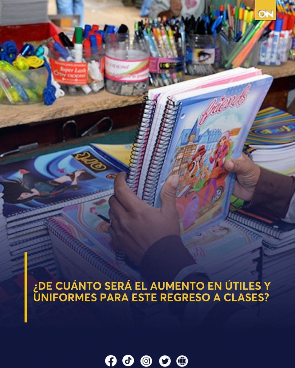 11_Noticias's tweet photo. 🟡|⚠️📒 Este inicio escolar podría afectar tu bolsillo, vendedores alertan alzas en los útiles ¿De cuánto será? 🤔📚
Detalles aquí: https://t.co/9qt8dcegZz
#Honduras #AñoEscolar #InicioClases https://t.co/pYuw0pFQjW