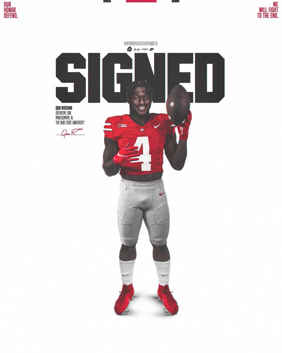 OhioStateFB's tweet image. 𝗦𝗶𝗴𝗻𝗲𝗱 𝘁𝗼 𝗧𝗛𝗘, @QuaRussaw 📝🌰
