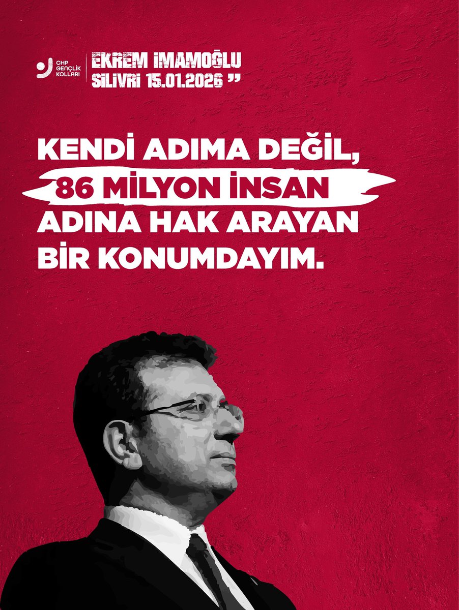 Cumhurbaşkanı Adayımız Ekrem İmamoğlu’nun diploma davası savunması:

"Kendi adıma değil, 86 milyon insan adına hak arayan bir konumdayım."