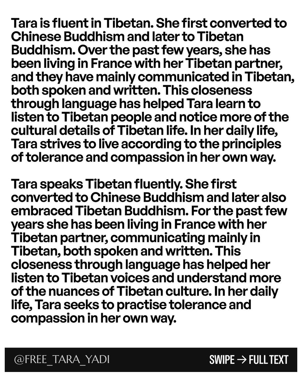 Free Tara ZHANG Yadi 释放张雅笛 tweet media