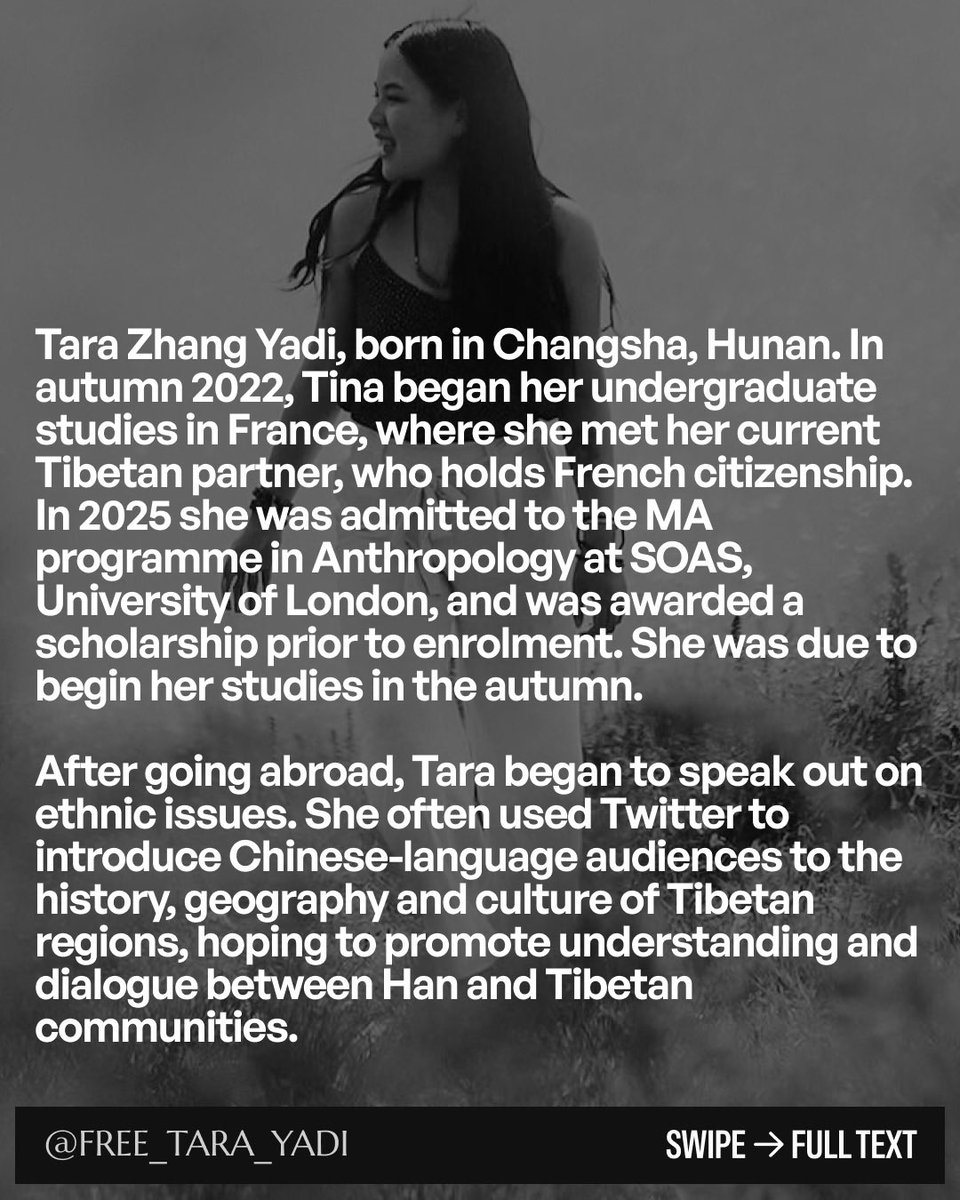 Free Tara ZHANG Yadi 释放张雅笛 tweet media
