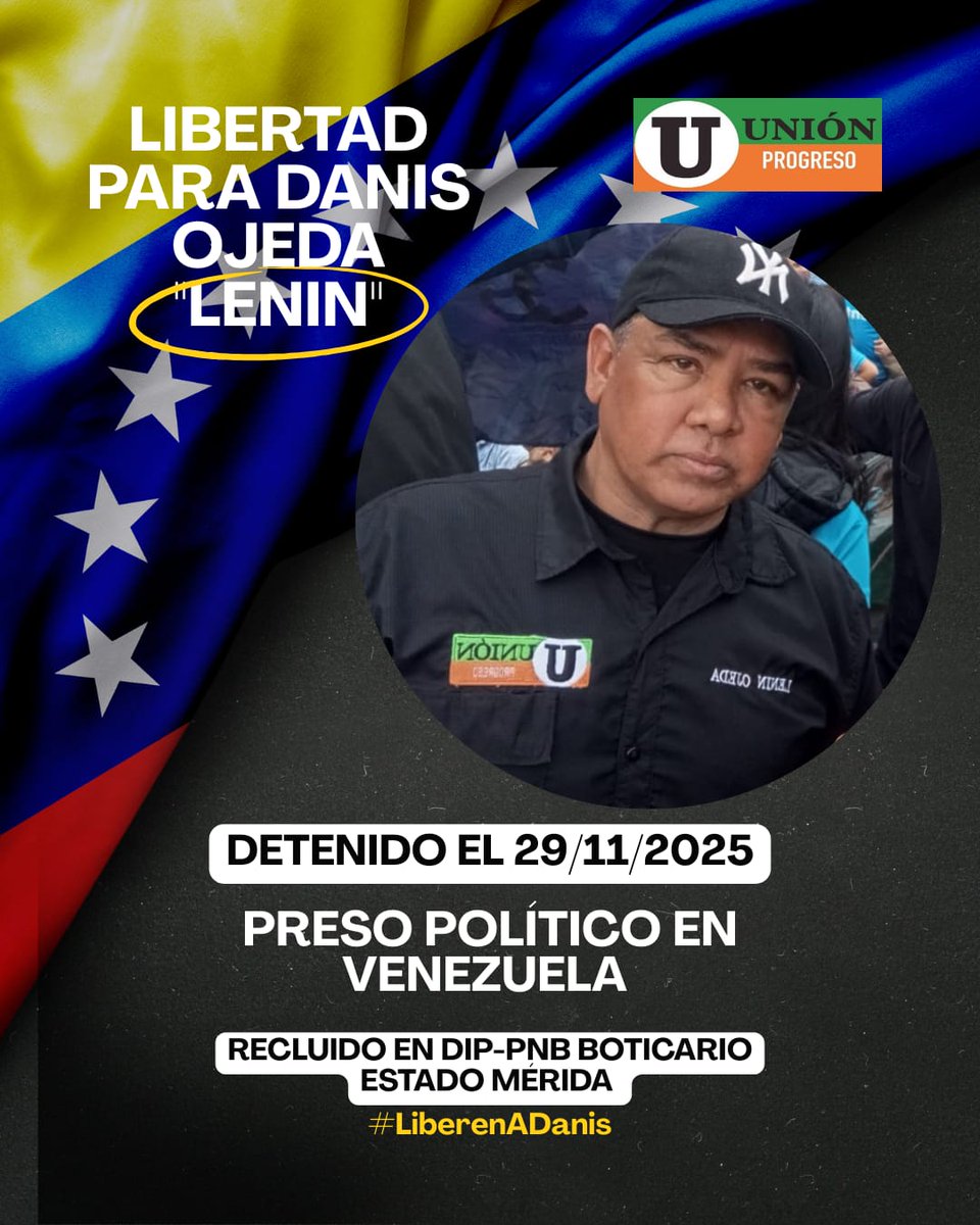 La libertad es un derecho inherente a la persona humana. Dios nos hace libres. La verdad te hace libre. UP se une al mensaje de Monseñor Polito Rodriguez Méndez en su homilía de la Divina Pastora y clama la libertad de los presos políticos y del
 compañero DANIS OJEDA "Lenin".