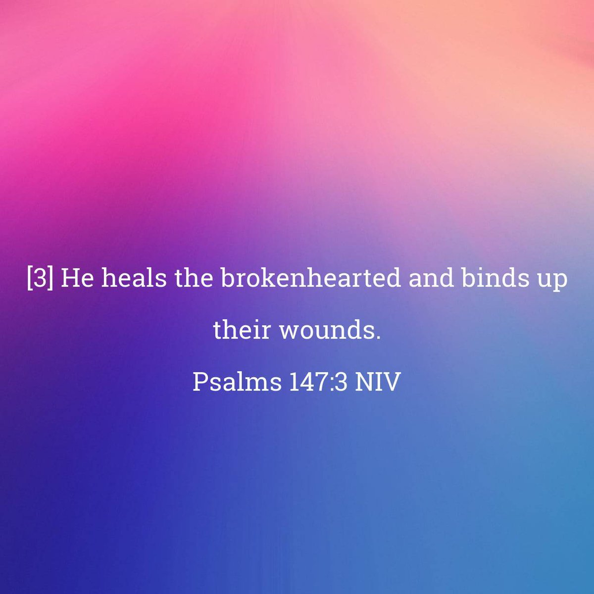 Rodfut's tweet image. Psalms 147:3 NIV
[3] He heals the brokenhearted and binds up their wounds.

bible.com/bible/111/psa.…