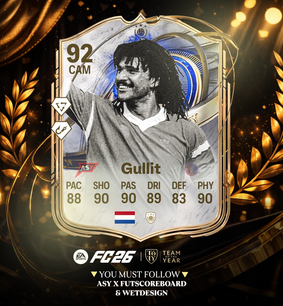 🚨 GULLIT 🇳🇱 IS COMING IN TOTY ICONS TEAM 2 ✅

Predicted stats 🔥