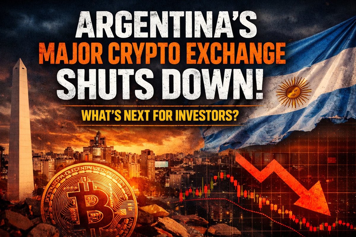 BIG CRYPTO SHOCK 😳🔥 Argentina ki second-largest crypto exchange achanak  band ho gayi. Aur iske impact sirf Argentina tak limited nahi rehne wale.  Ye sirf ek company ka shutdown nahi hai. Ye