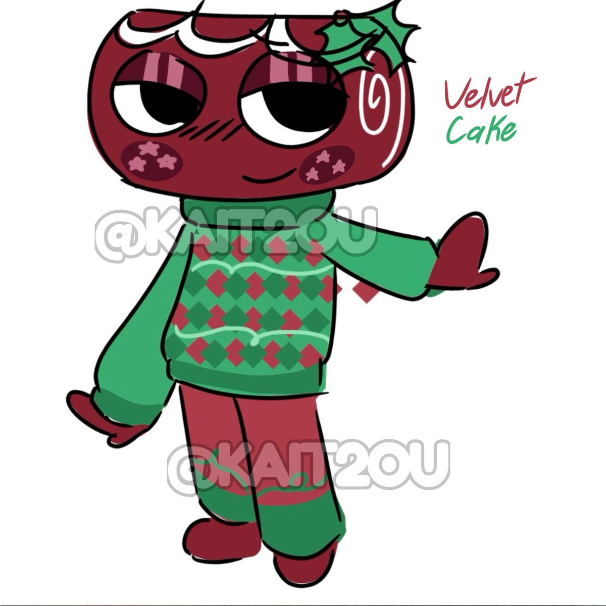 kait2ou's tweet image. For my birthday wish ……… I kinda want everyone to draw Velvet Cake cosmo .. 🫠 

#dandysworld