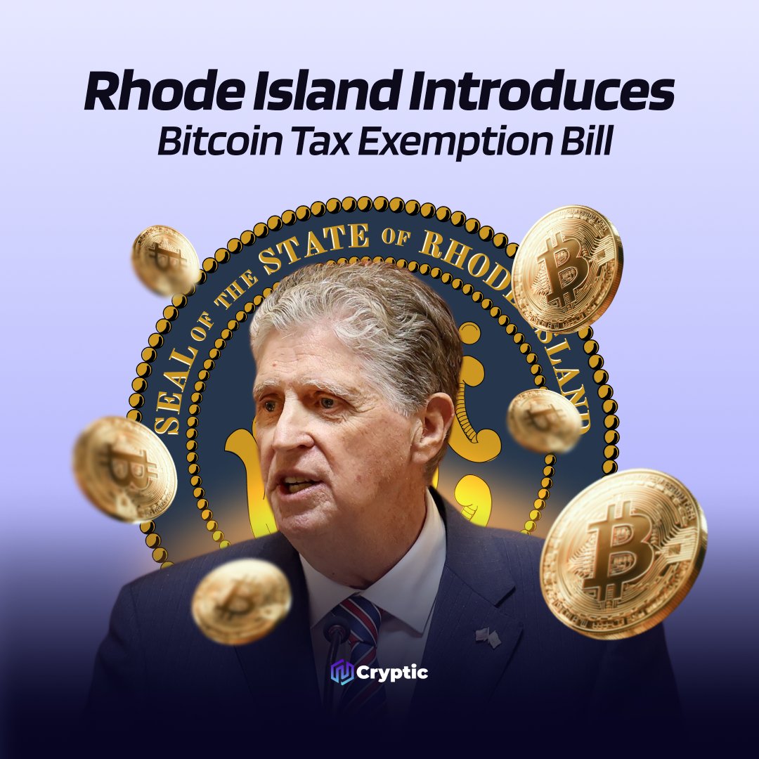 🚨UPDATE: Rhode Island has introduced a bill that would exempt small Bitcoin  transactions from state income and capital gains taxes, allowing residents  to transact up to set annual limits without triggering tax