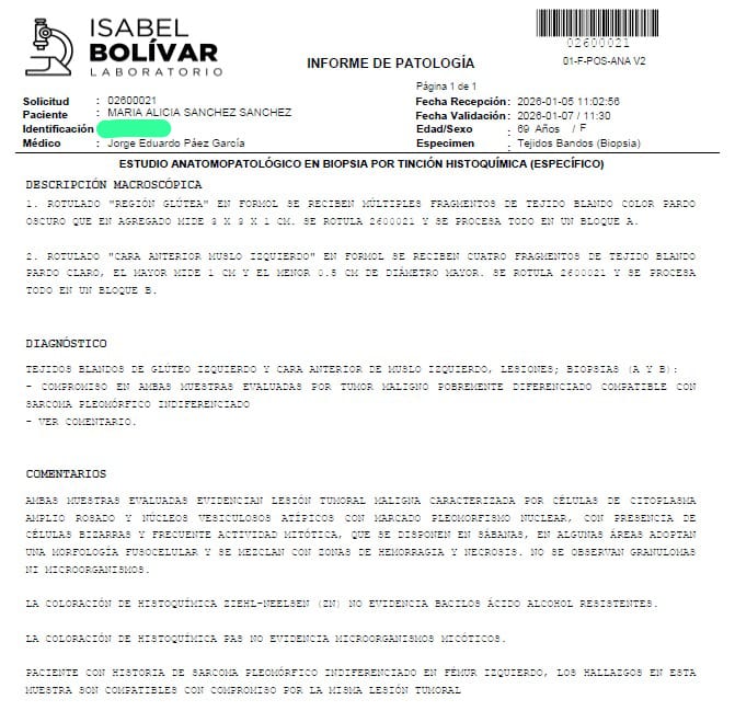 MarioSanchezVe's tweet image. Lamentablemente hace unos días nos confirmaron que a mí mamá le reapareció el mismo cáncer (sarcoma) que tuvo hace unos meses.

Ayer en la cita con el ortopedista oncólogo nos comentó que tristemente la mejor opción era la desarticulación de cadera (el tipo de amputación más…