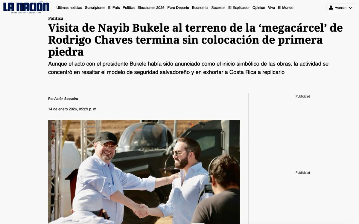 Pareciera muy obvio que la visita de Bukele a CRI fue específicamente en apoyo político al continuismo...
