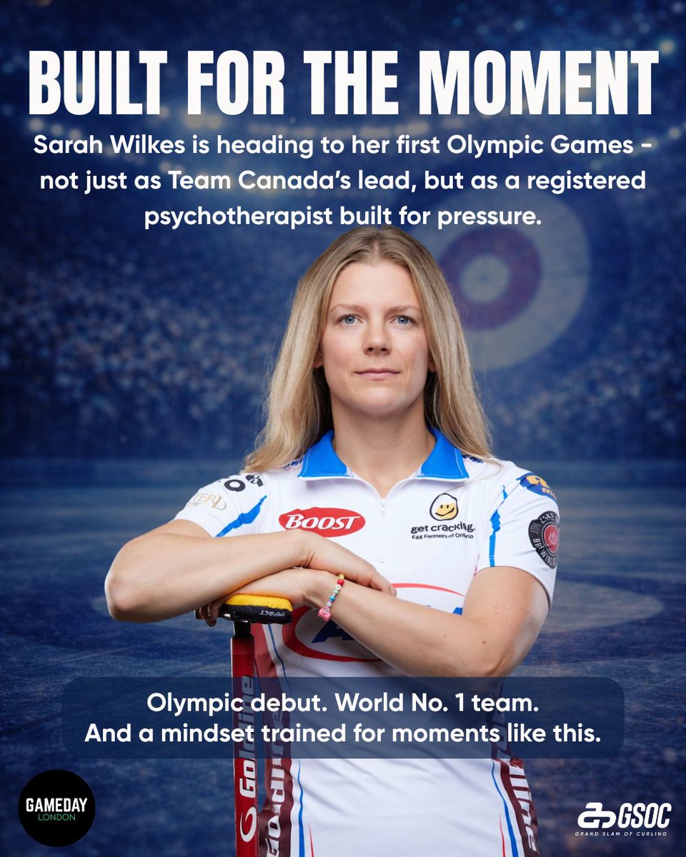 grandslamcurl's tweet photo. “My work has helped me grow as an athlete just as my athletics has helped me grow in my work."

In every game Team Homan plays, Sarah Wilkes is the first one to throw rocks down the ice, helping to set the table from the first end to the last.

Away from the rink, she's a registered psychotherapist.

She spoke to Gameday London's Jason Winders this week about managing her athletic and professional careers, and how the two help each other out:

https://t.co/kJIBrLVpDA