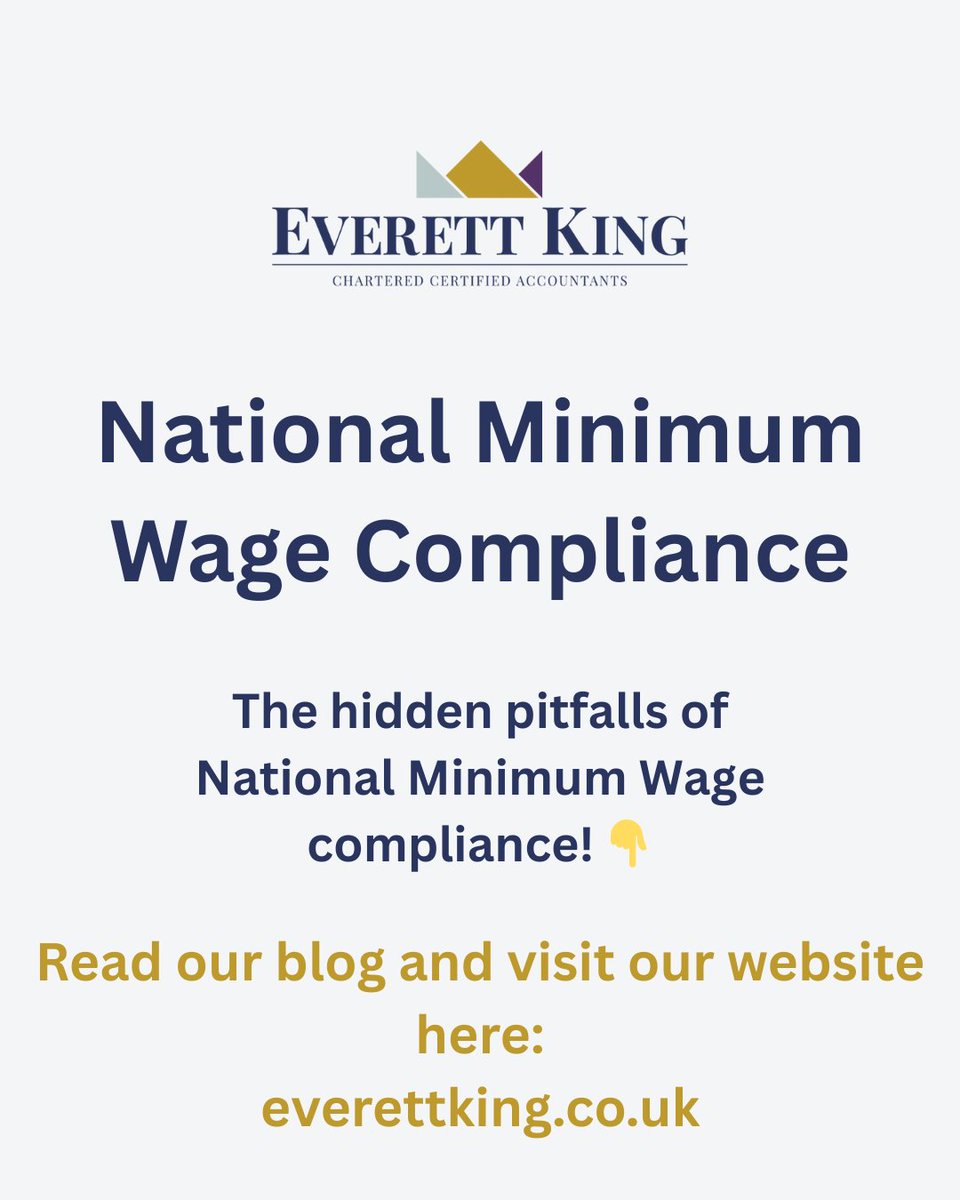 everettkingek's tweet photo. Paying the National Minimum Wage is not always as simple as it seems.

Many UK businesses fall into non compliance without realising it, often due to working time rules, deductions, or employment status mistakes.

Read the full blog here: https://t.co/cZ5Hiualuj https://t.co/bkmVMOeBEJ
