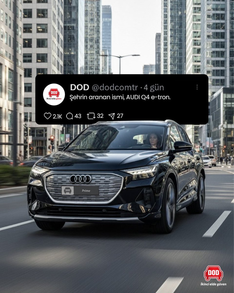 Yolculuklarınızda elektrikli araç keyfini AUDI Q4 e-tron ile sürün.

İkinci el AUDI Q4 e-tron seçeneklerine dod.com.tr ve DOD Mobil uygulamasından ulaşabilirsiniz. 📲

Keşfetmek için tıklayın:
bit.ly/48qKp5X

#DOD #İkinciEldeGüven
