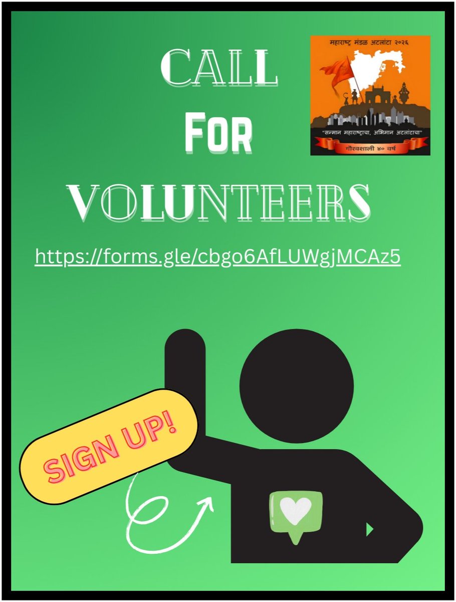 MMA2026Team's tweet photo. आमचे events आमच्या उत्साही कार्यकर्त्यांशिवाय पूर्ण होत नाहीत. Sign up now to volunteer for the #MMASankrant event on 7 February at Duluth High School - https://t.co/QiK0E3AWgG 👥📣

#MaharashtraMandal #Atlanta #volunteers #MembersOnly #Sankranti2026 https://t.co/JQ3l3rHVjh