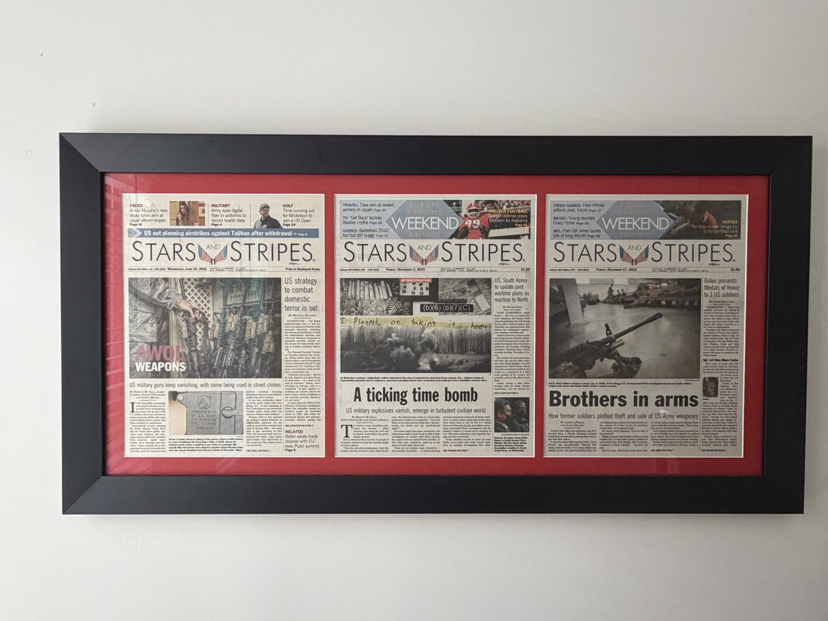 “No more Associated Press reprints.” So I guess investigations like this one that I was a part of won’t appear in <a href="/starsandstripes/">Stars and Stripes</a> -
The series: how the U.S. military was not keeping good records on the firearms and explosives gone missing from U.S. bases over a 10 year period.