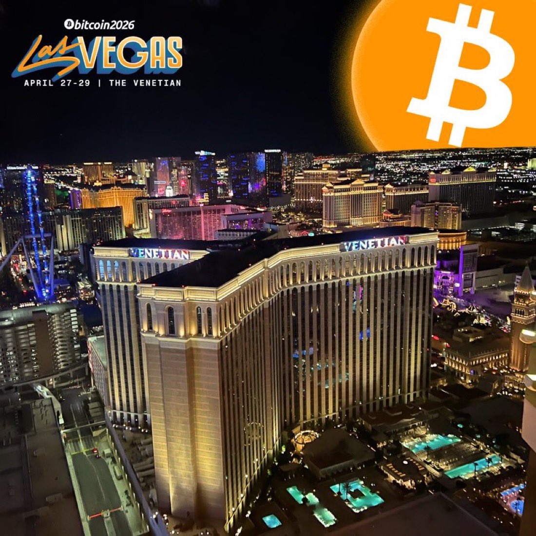 Experience Bitcoin 2026 in TRUE luxury at The Venetian Resort ✨  ✓World-class accommodations ✓10+ restaurants, bars & entertainment ✓Full spa  & wellness facilities ✓Hotel WiFi works in the expo hall! Plus 15%