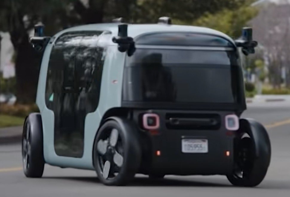 SprawlBusters's tweet image. Is AMZN’s new driverless  Zoox robotaxi, showcased at recent Las Vegas car show, going to be Waymo popular with the public? Putting ride-sharing drivers out of work.