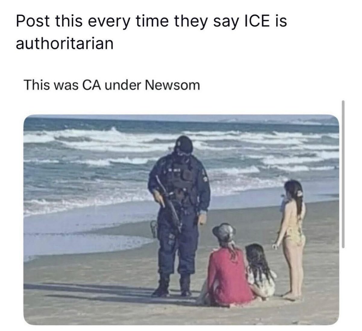 Sassafrass_84's tweet image. When you couldn't go to the beach under Newsom.