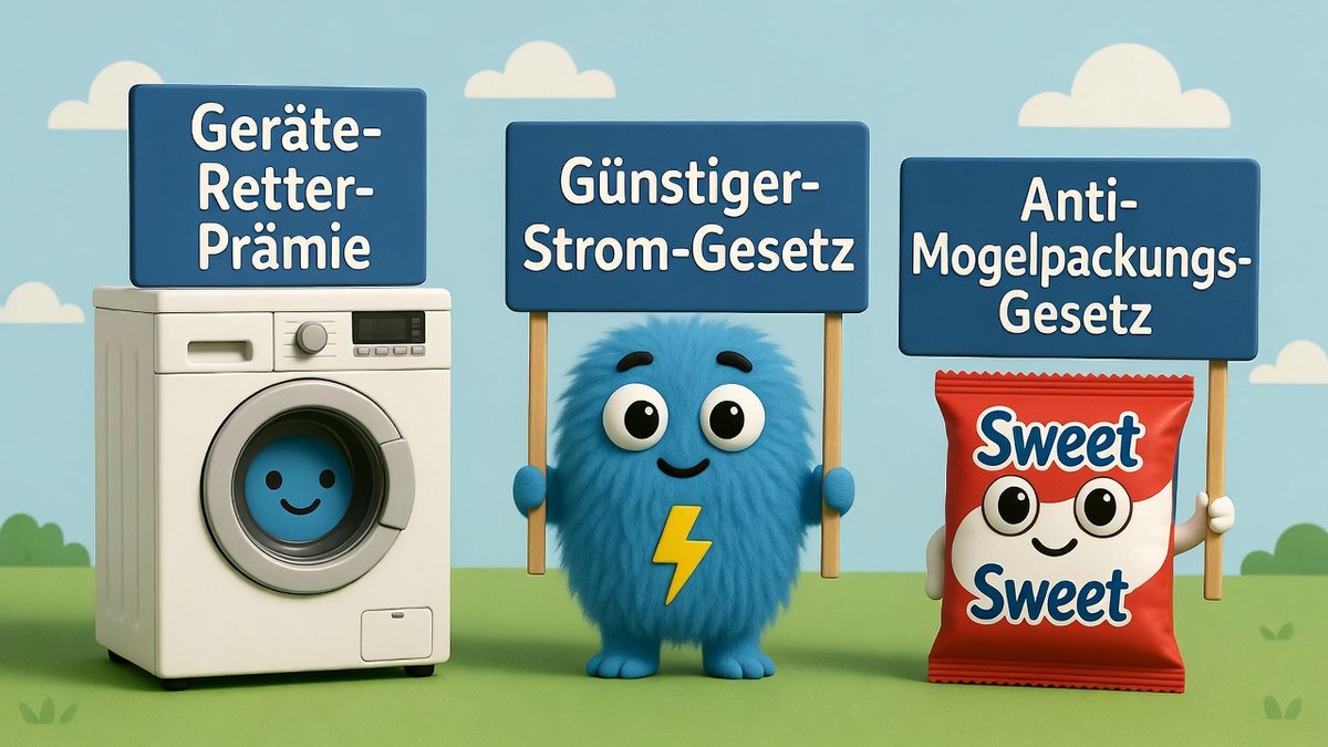 Sie verstehen die Politik nicht und blicken einfach nicht mehr durch? Kein Problem! Die Regierung hat eine Lösung mit dem „Easy-peasy-Politik-verstehen-Gesetz“!
 
Die aktuelle Regierung hat einen eigenen Stil etabliert: Sie macht aus Gesetzen Werbeslogans und behandelt die Bürger