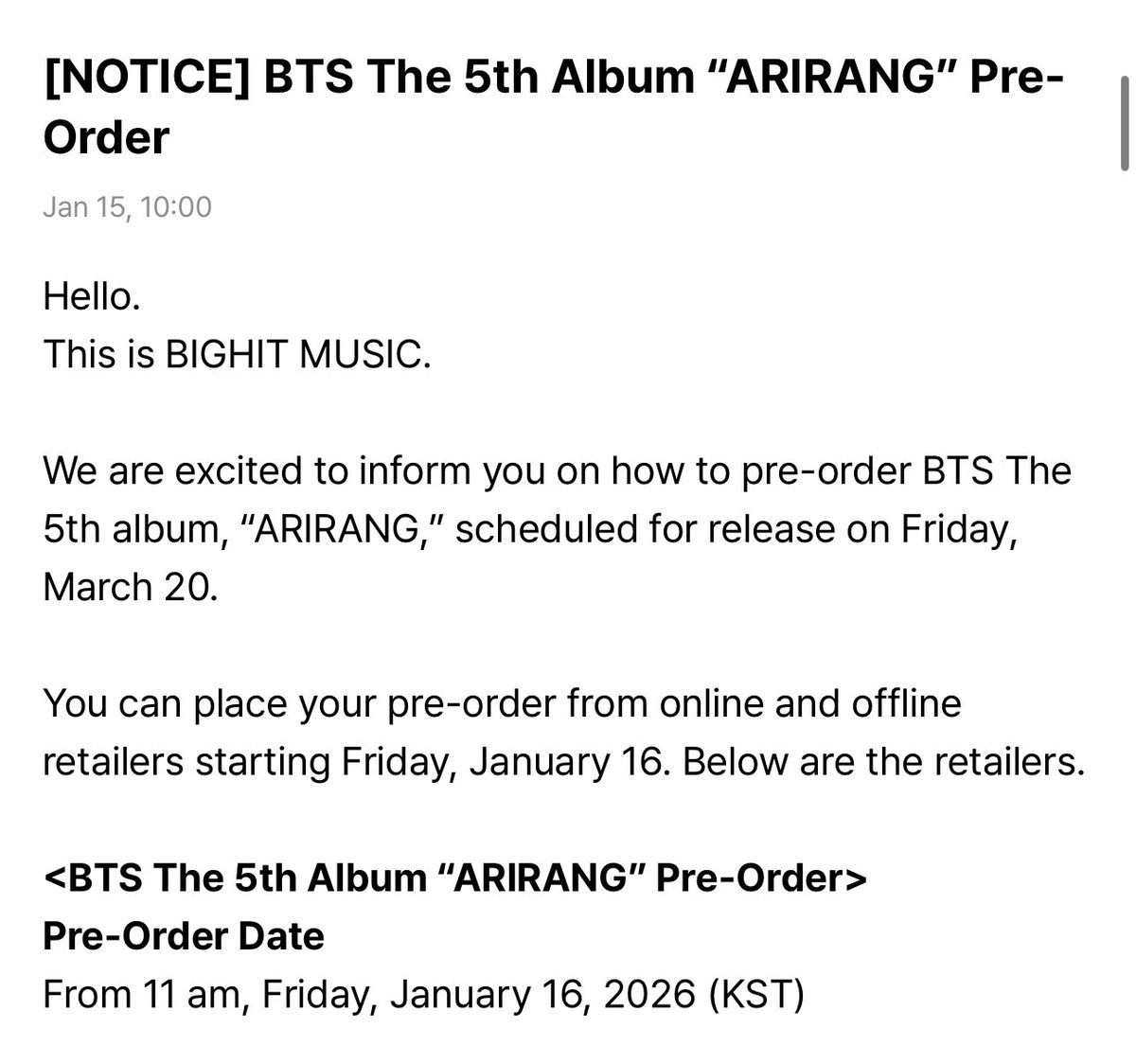 btschartsdailyc's tweet image. [NEWS] #BTS The 5th Album is called "ARIRANG"!!

#Arirang #BTS_Arirang