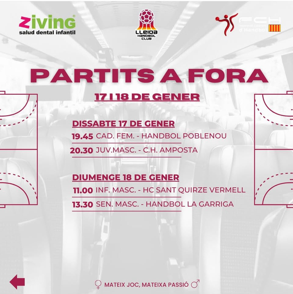 Torna un intens cap de setmana de partits tant al Municipal de Pardinyes com a l'Onze de Setembre! 

Aquí us deixem la programació tant a fora com a casa💪🏼

Vosaltres també hi jugueu. Som-hi!

Us hi esperem! 🤝🚀