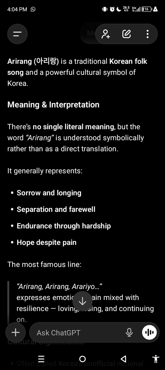 "Endurance through hardship"
That says a lot

#arirang