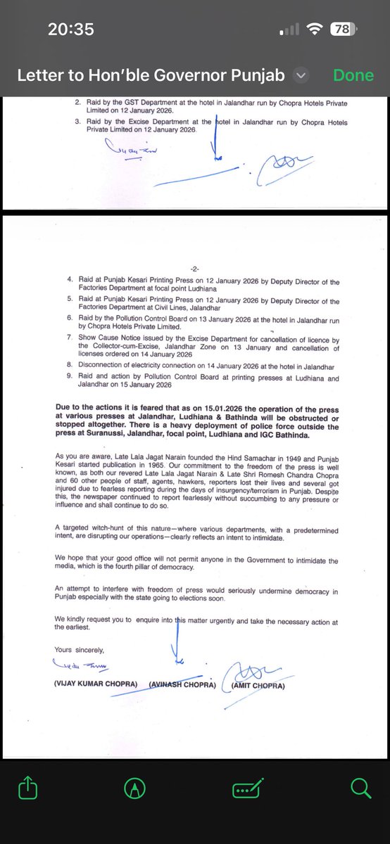 From FIRs against journalists to raids and ad blockades, this is a clear pattern. Under <a href="/BhagwantMann/">Bhagwant Mann</a> , the Aam Aadmi Party is using state power to muzzle the press. I stand firmly with <a href="/punjabkesari/">Punjab Kesari</a> . As Walter Cronkite said, “Freedom of the press is not just important to
