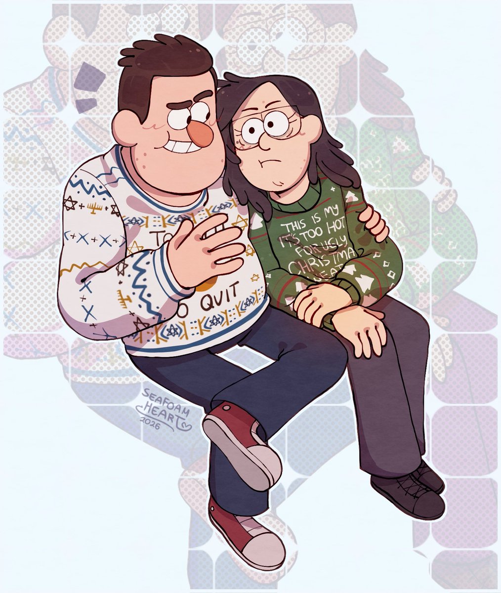 Seafoamheart_'s tweet photo. Arts I (supposedly) made for xmas π€«
#horrorsans #stanpines #fernthehuman #yumeship #GFspringbreak https://t.co/Qoi1UeANp3