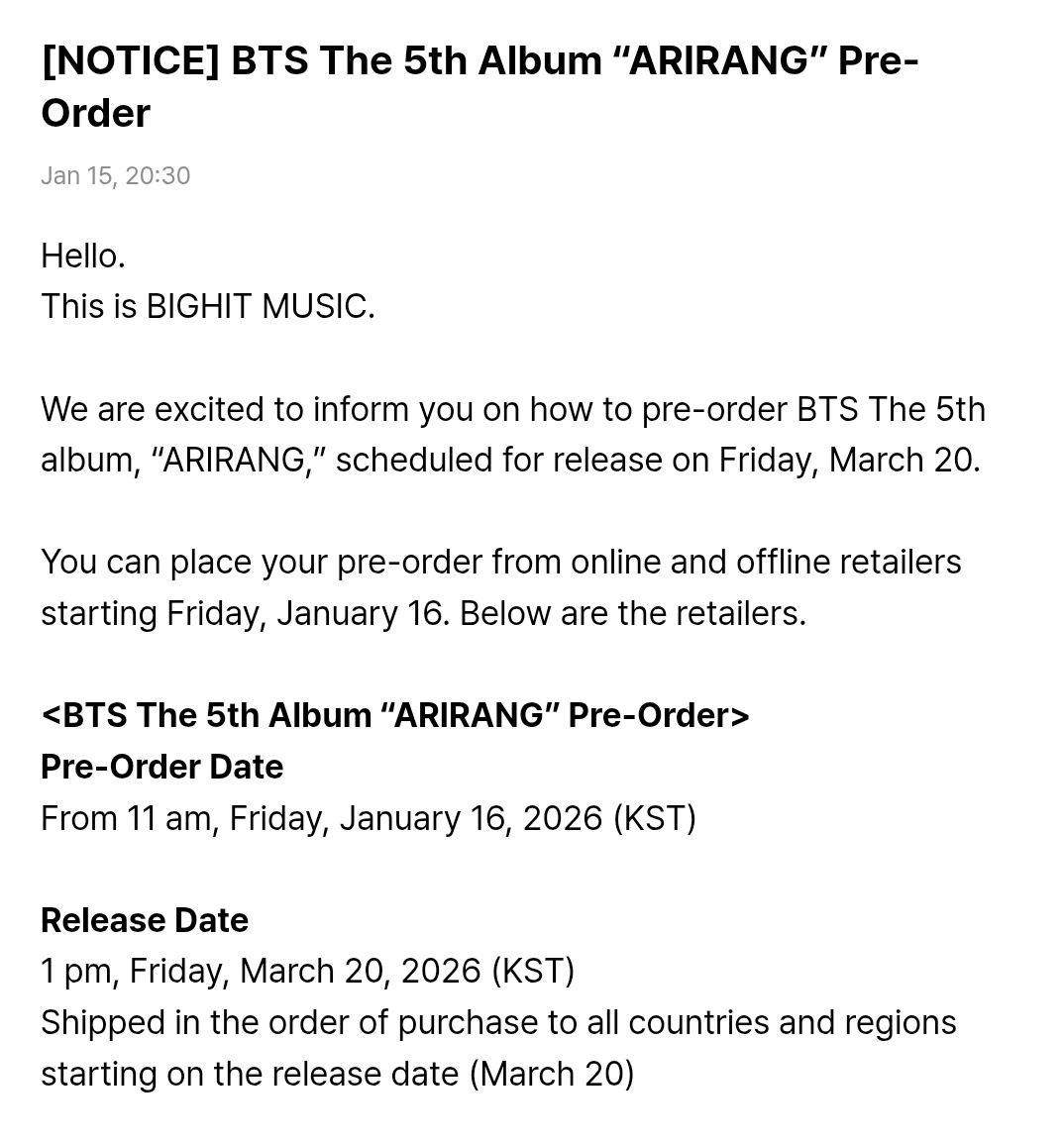 thvdiaries's tweet image. BTS 5TH ALBUM "ARIRANG" OUT ON MARCH 20 

album versions-
• Living Legend Version
• Rooted in Korean Version
• Rooted in Music Version
• Weverse Version

Vinyl (members vers)
• RM silver 
•Jin pink 
•Suga clear 
•Jhope cream
•Jimin burgundy
•V Velvet Red 
•Jungkook…
