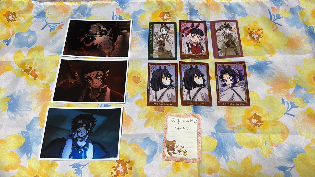 鬼滅の刃 カフェ 
譲 ブロマイド 獪岳、午年フォトカード 炭治郎 カナヲ 伊黒さん しのぶ
求 定価＋送料