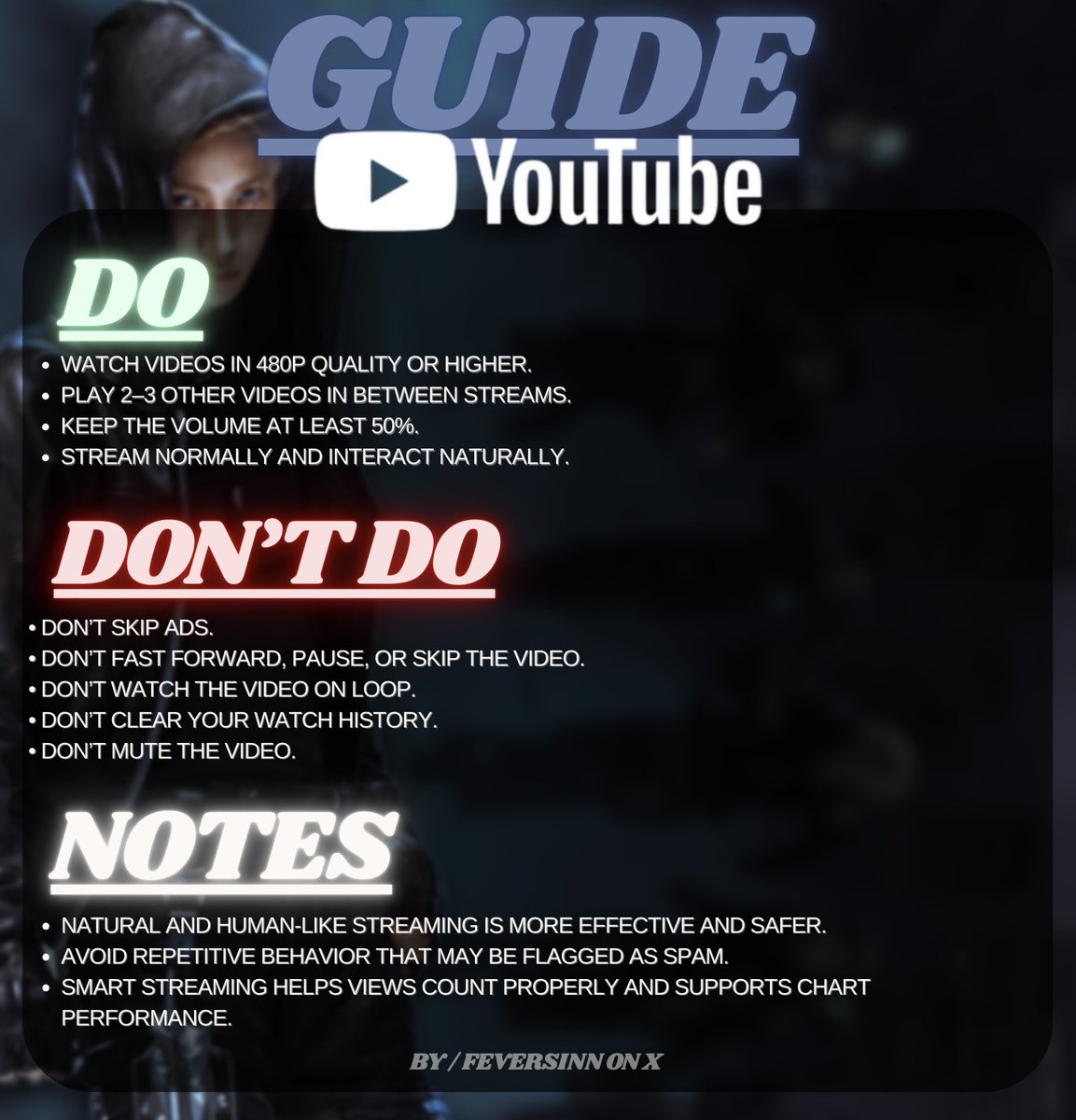 jayseongcorn's tweet image. How to stream properly:

✅ Don’t skip the ads 
✅ Don’t forward, pause, or skip
✅ Don’t watch on loop
✅ Don’t clear your history
✅ Don’t mute the MV, keep your volume at least 50% 
✅ watch in 480p+ 
✅ Watch 2-3 videos in between as your fillers 

REPOST THIS, ENGENES!