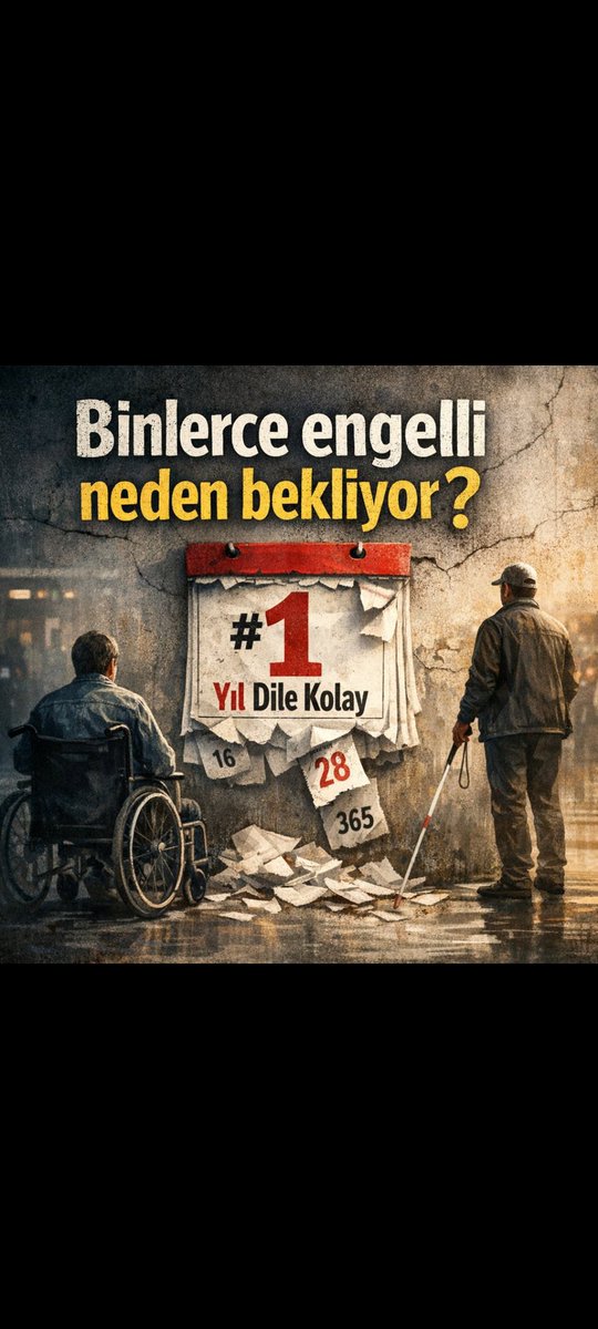 Vergi indirimli engelli emekliliği bir kazanımdı, geri alındı.
Şimdi dosyalar bekliyor, insanlar belirsizlikte.
Bu adalet midir?
Binlerce Engelli Neden Bekliyor
#1YılDileKolay <a href="/EhatDer/">ENGELLİ HAKLARI VE ADALET TOPLULUĞU DERNEĞİ</a>