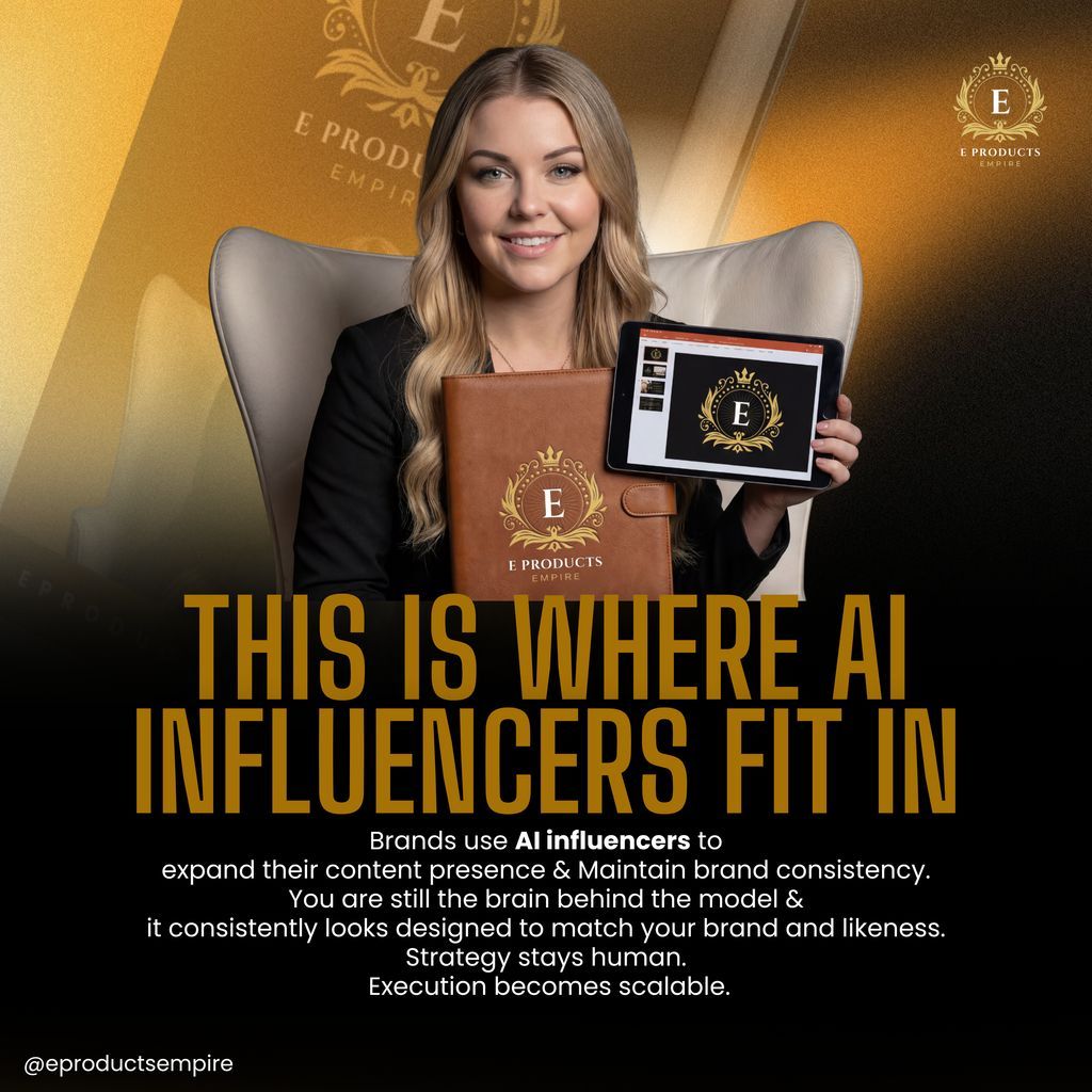EproductsEmpire's tweet image. Your brand shouldn’t stop working just because you’re tired.
AI influencers don’t get tired.
#AIInfluencer #ScaleSmart #CreatorTools