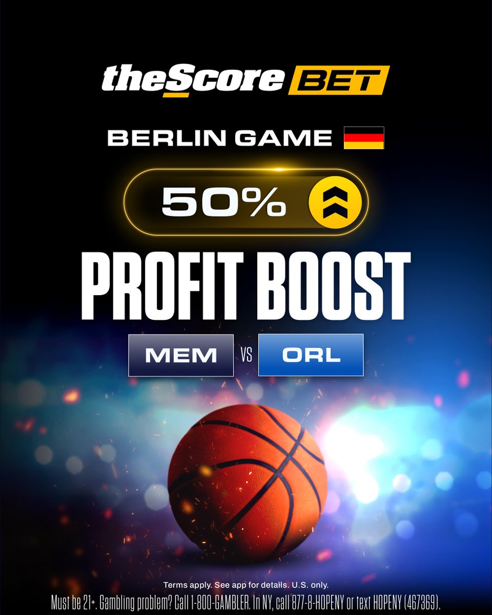 theScoreBet's tweet image. Grizzlies-Magic tipping off in Berlin SOON 🍿

Download @theScoreBet now and claim your boost!  sportsbook.thescore.bet/promotions
