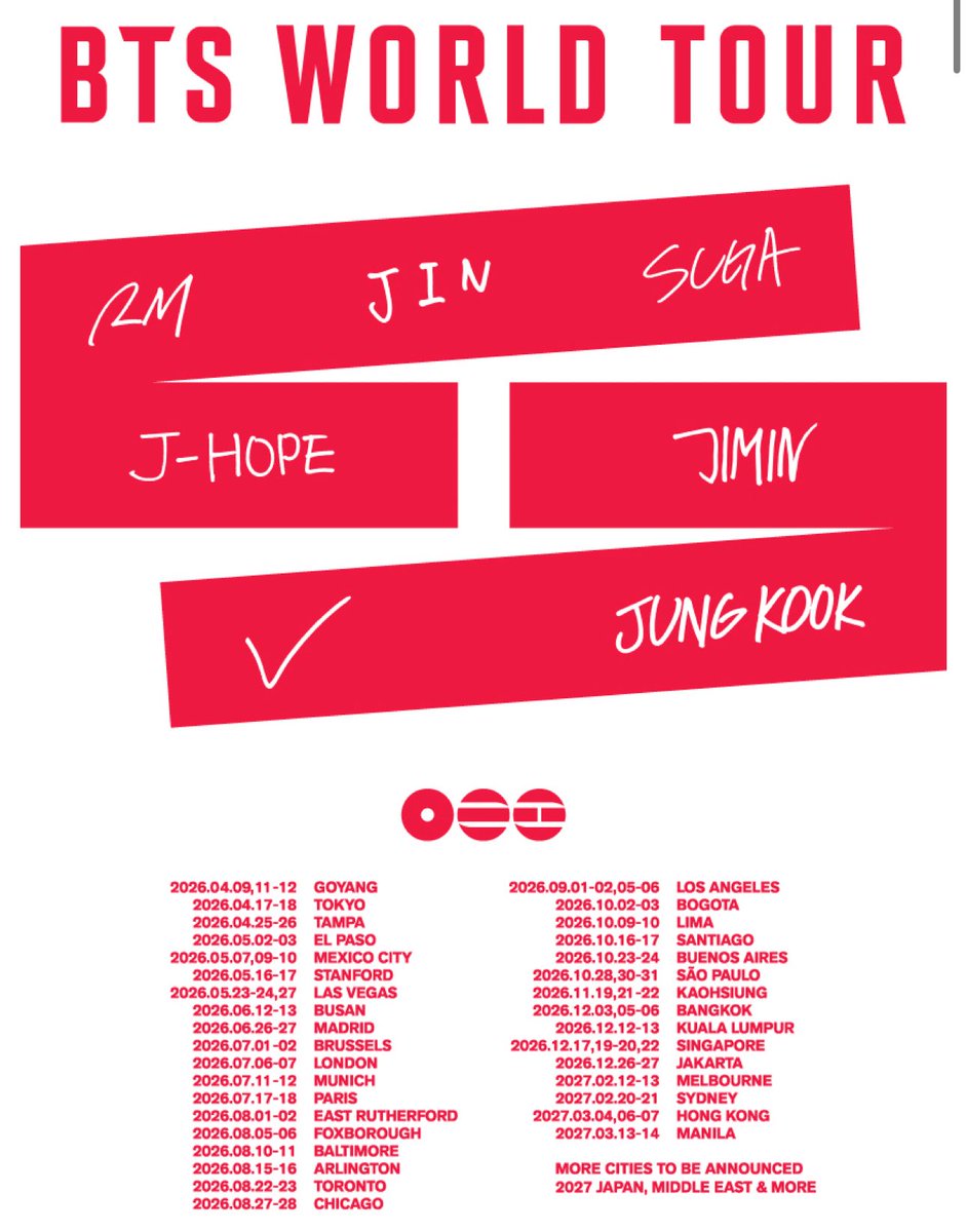 [NEWS] #BTS WORLD TOUR IS CALLED "ARIRANG"!!

ARIRANG IS COMING  
#BTS_Arirang
#BTSComeback2026